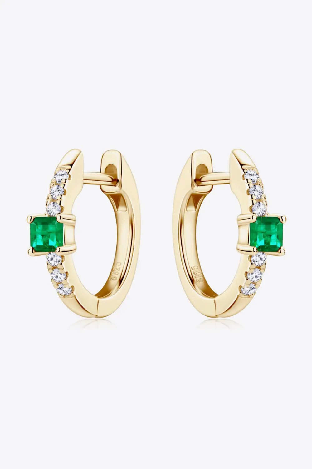Lab-Grown Emerald Earrings by Trendsi