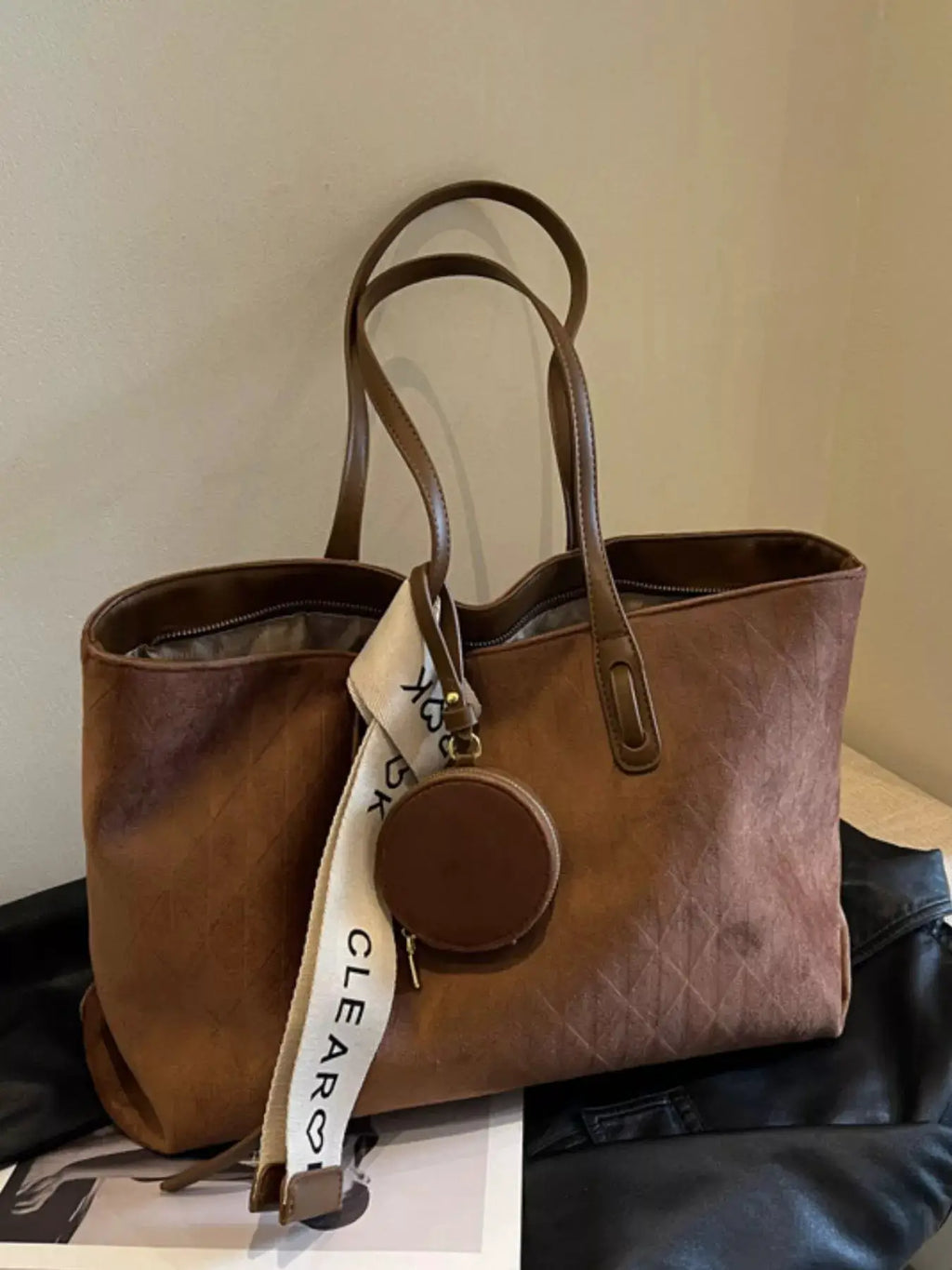 Large Capacity Tote Bag with Coin Purse by Trendsi