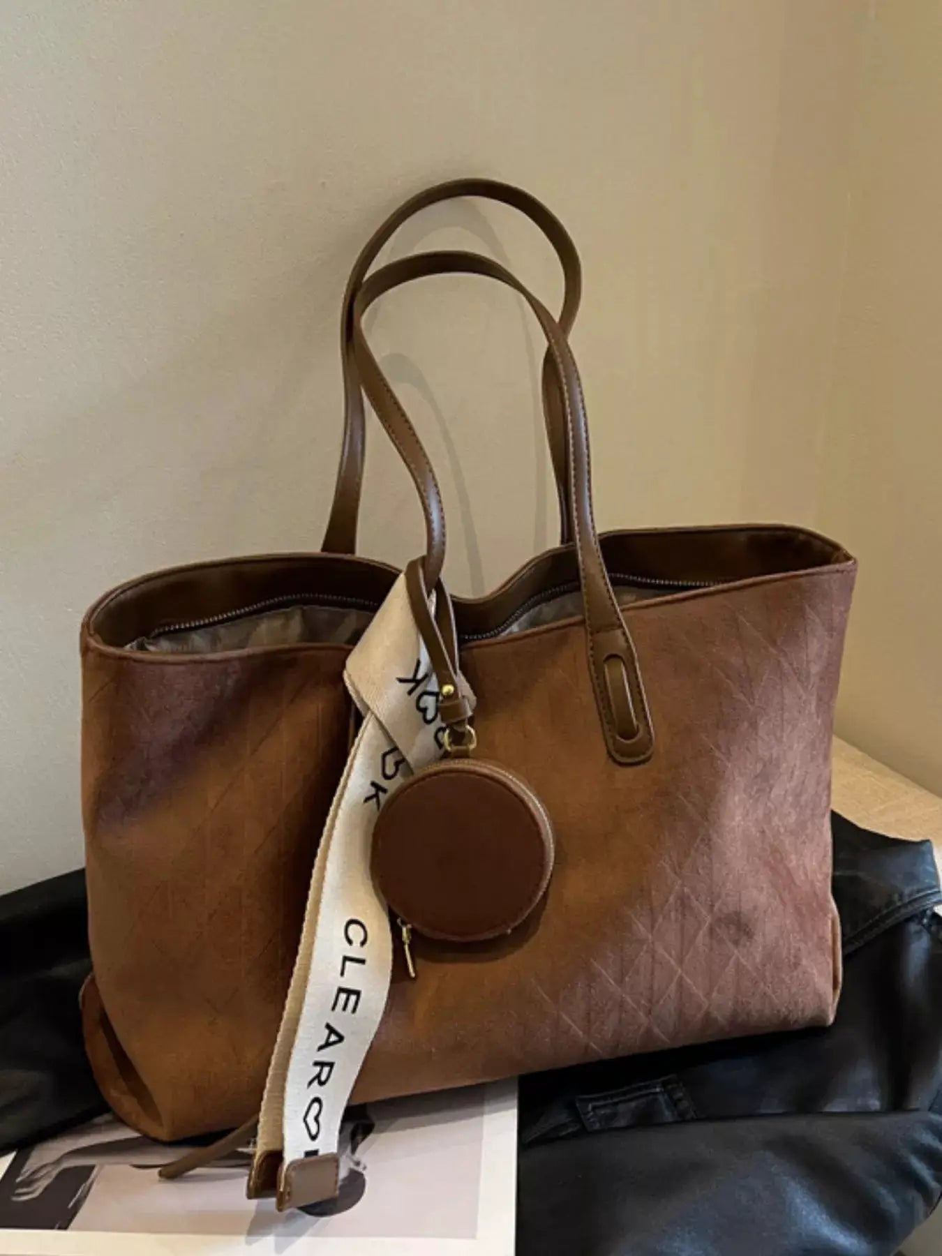 Large Capacity Tote Bag with Coin Purse by Trendsi
