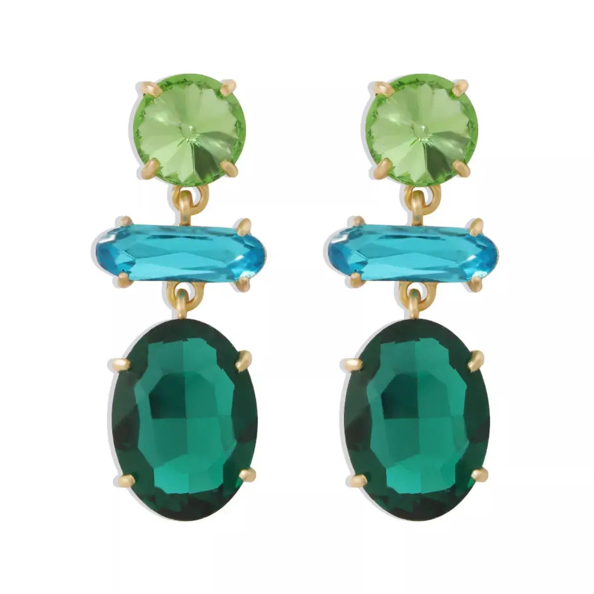 Alloy Geometric Dangle Earrings by Trendsi