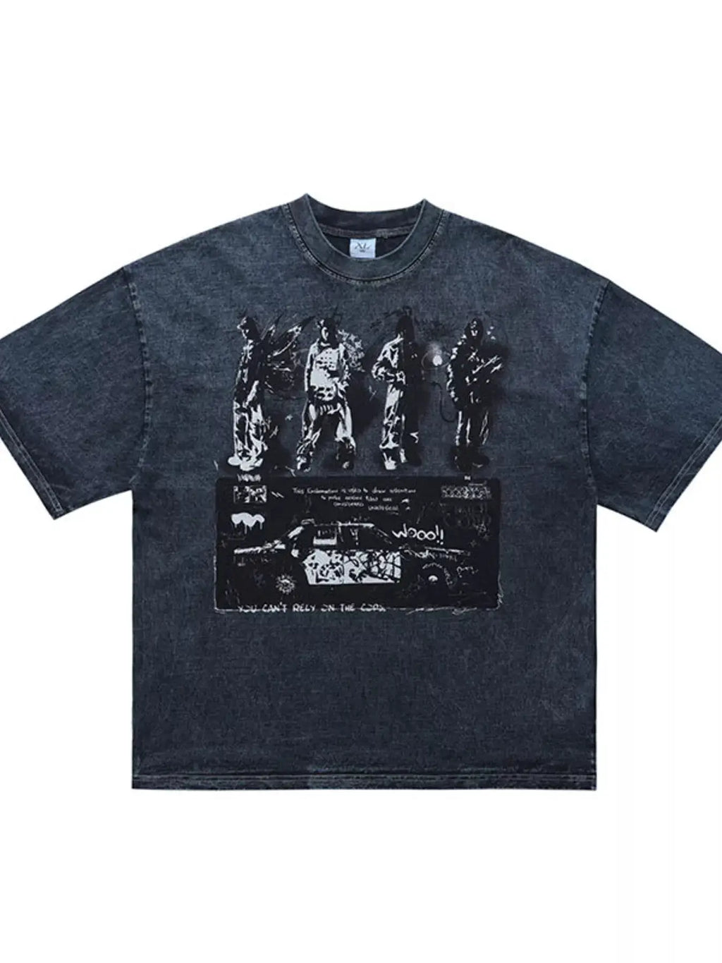 Men's Vintage Graphic Round Neck T-Shirt by Trendsi