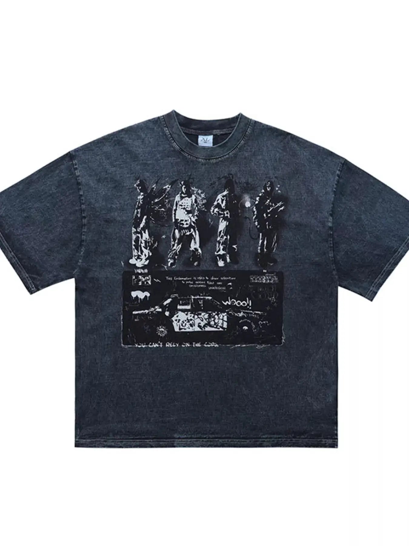 Men's Vintage Graphic Round Neck T-Shirt by Trendsi