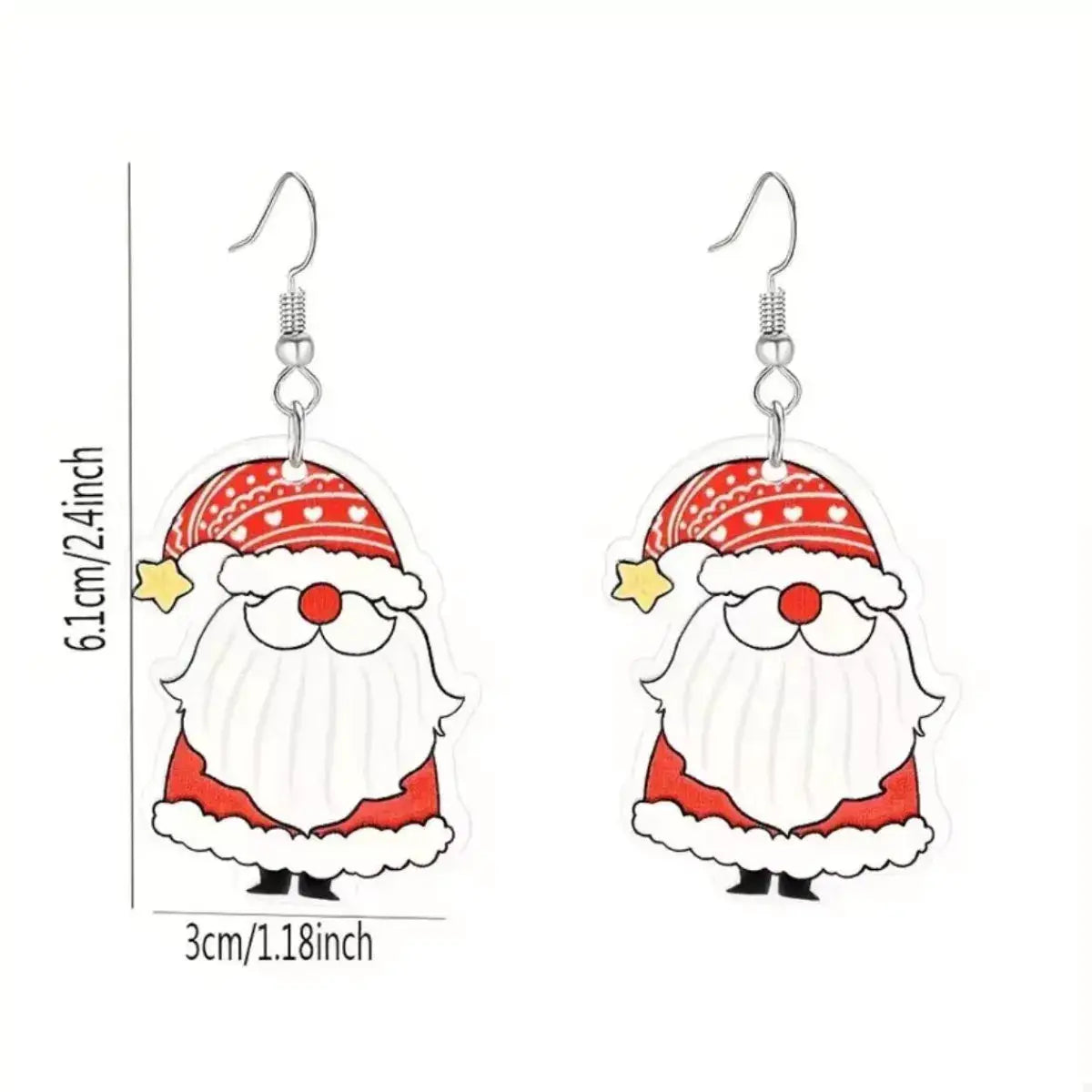 Christmas Santa Claus Dangle Earrings by Trendsi