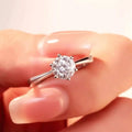 5 Carat 925 Sterling Silver Moissanite Ring by Trendsi