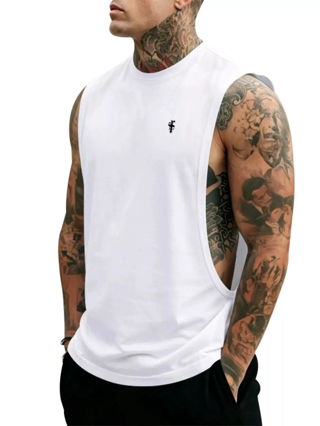 Men's Full Size Round Neck Tank Top Plus Size by Trendsi