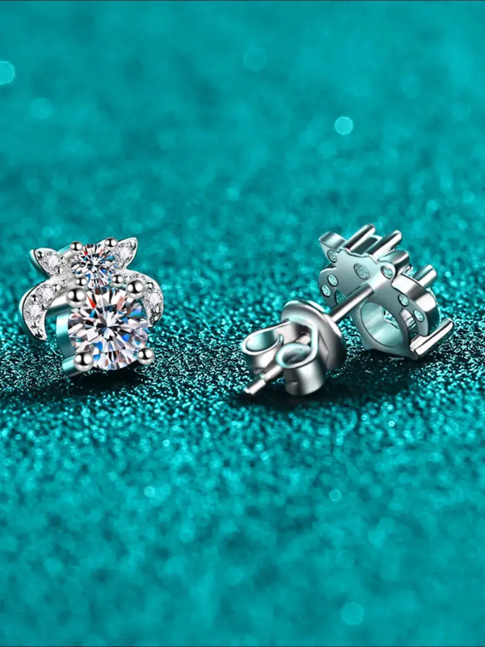 1 Carat Moissanite 925 Sterling Silver Stud Earrings by Trendsi