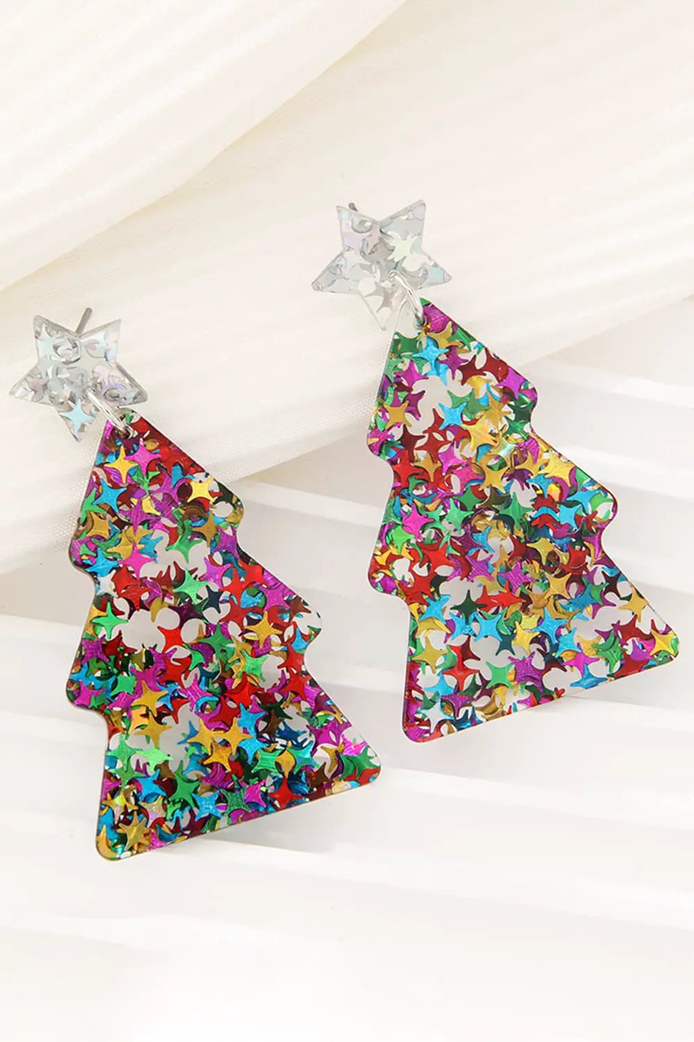Christmas Tree Acrylic Earrings by Trendsi
