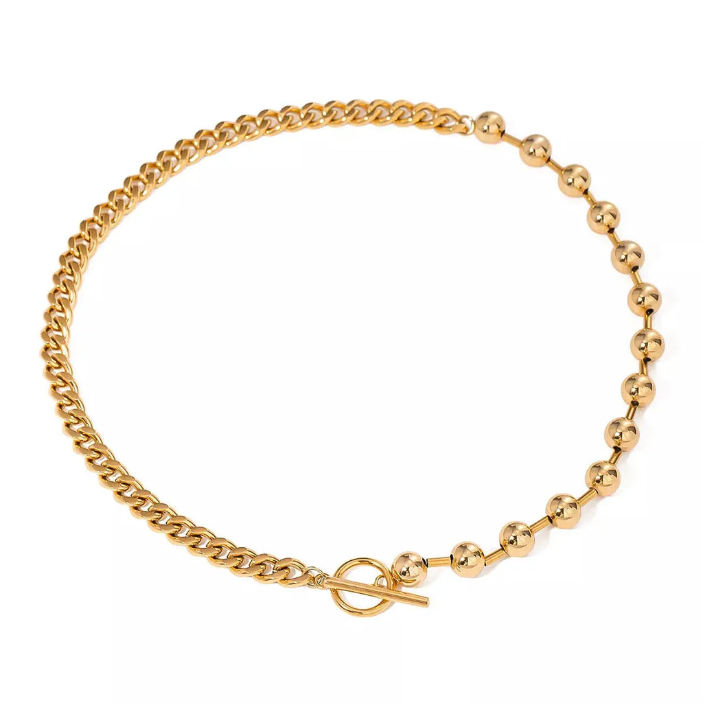 18K Gold-Plated Toggle Clasp Necklace by Trendsi
