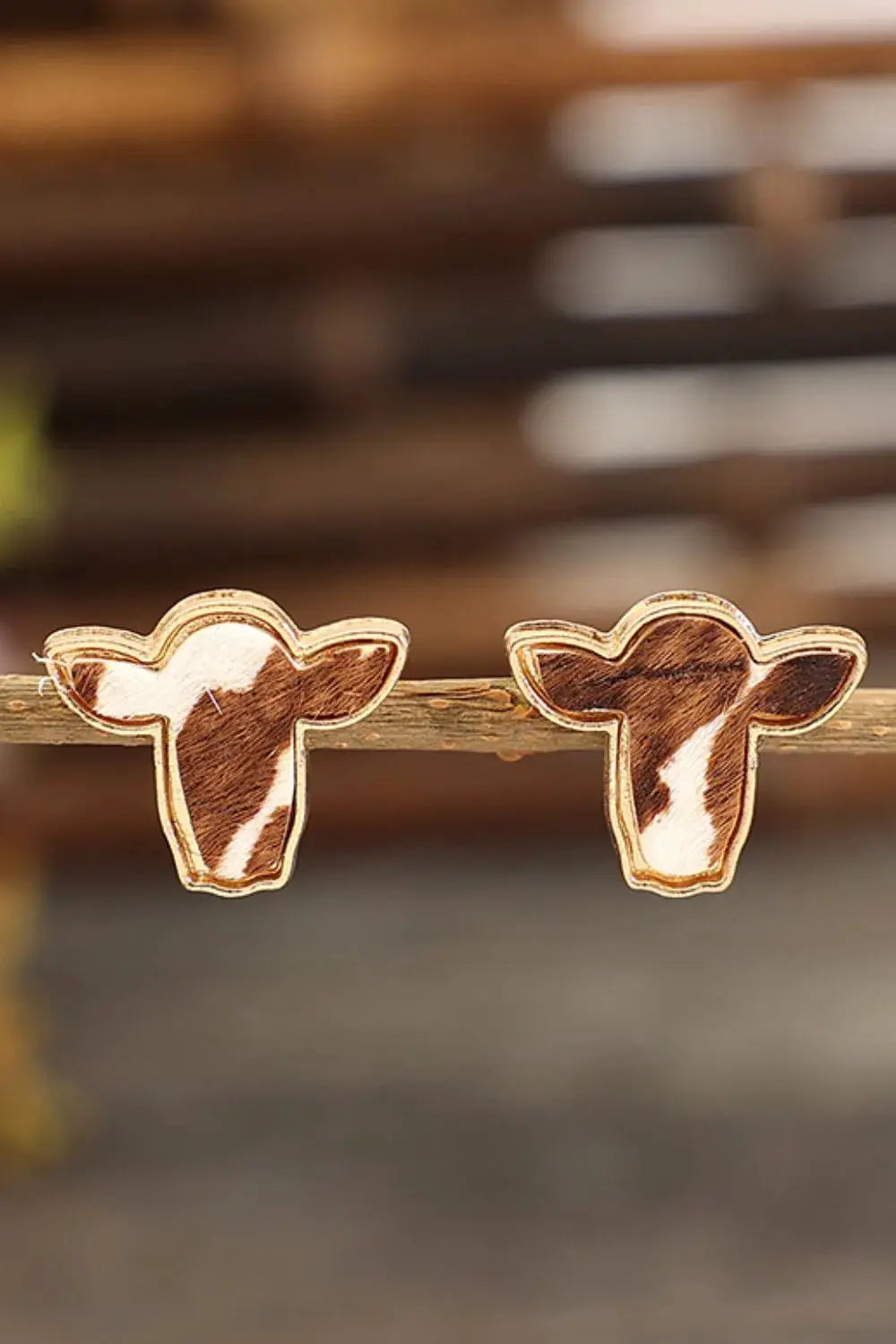 Bull Head Alloy Stud Earrings by Trendsi
