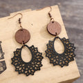 Geometric Cutout Dangle Earrings by Trendsi