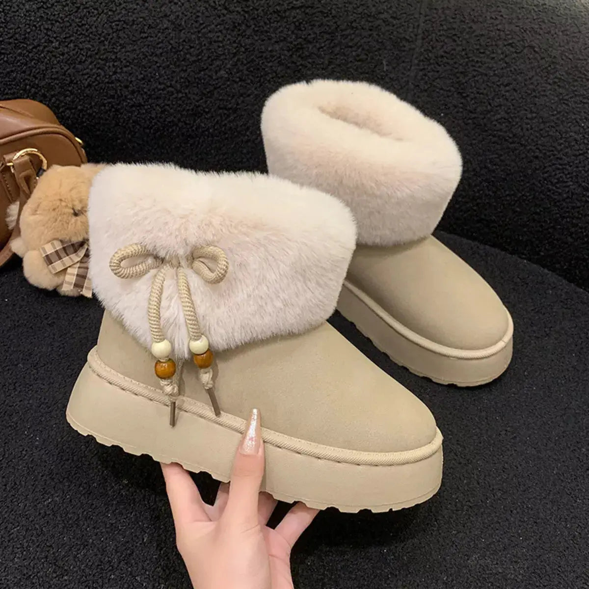 Round Toe Platform Boots by Trendsi