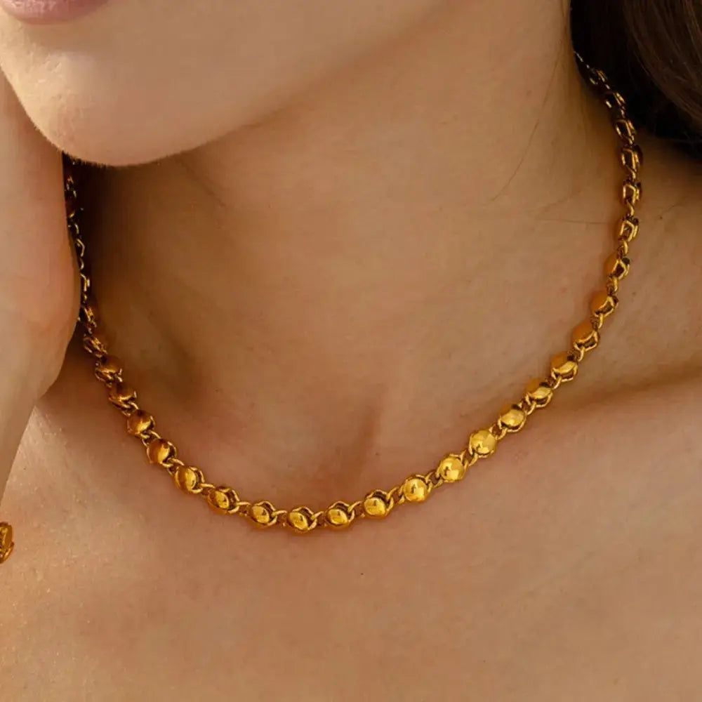 18K Gold-Plated Copper Necklace by Trendsi