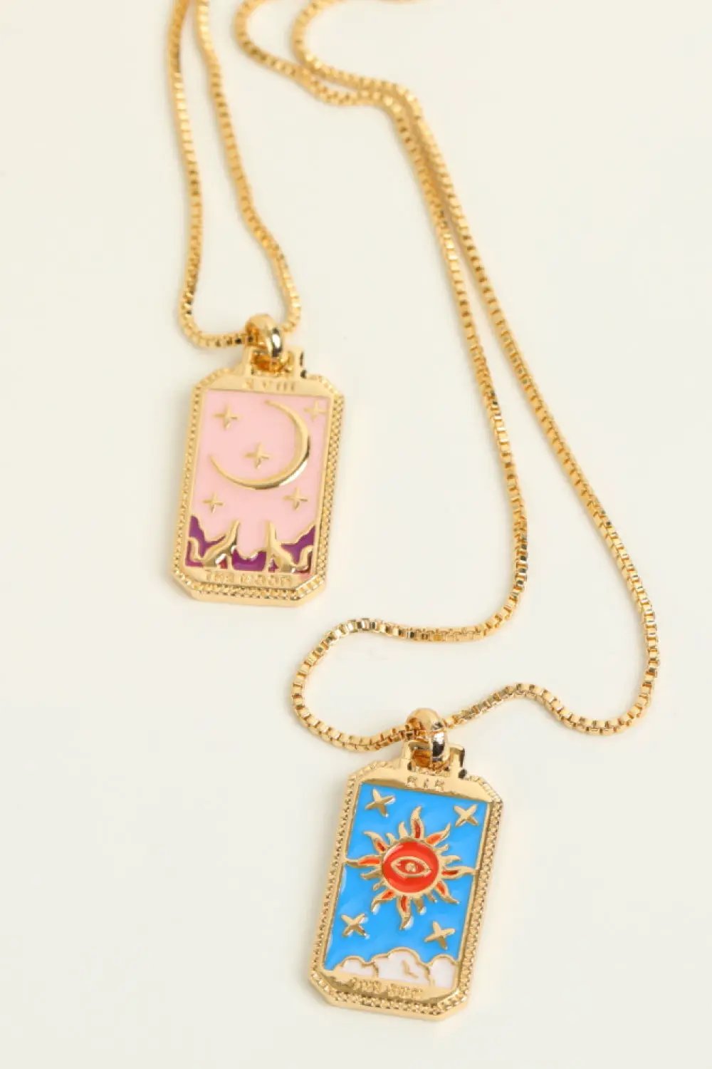 Tarot Card Pendant Copper Necklace by Trendsi