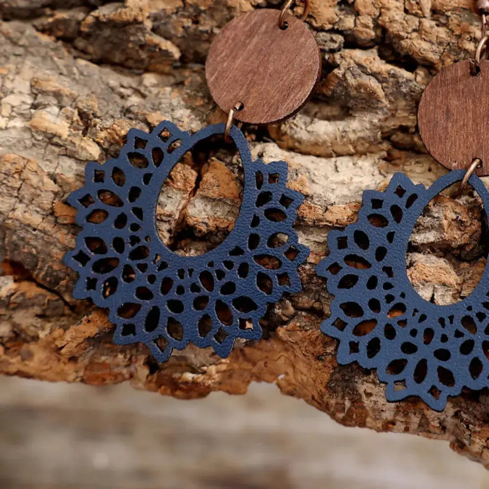 Geometric Cutout Dangle Earrings by Trendsi