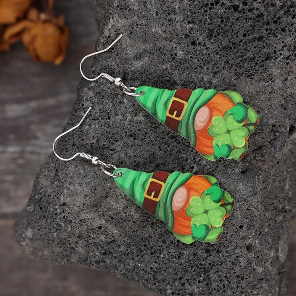 Wooden Alloy Dangle Earrings by Trendsi