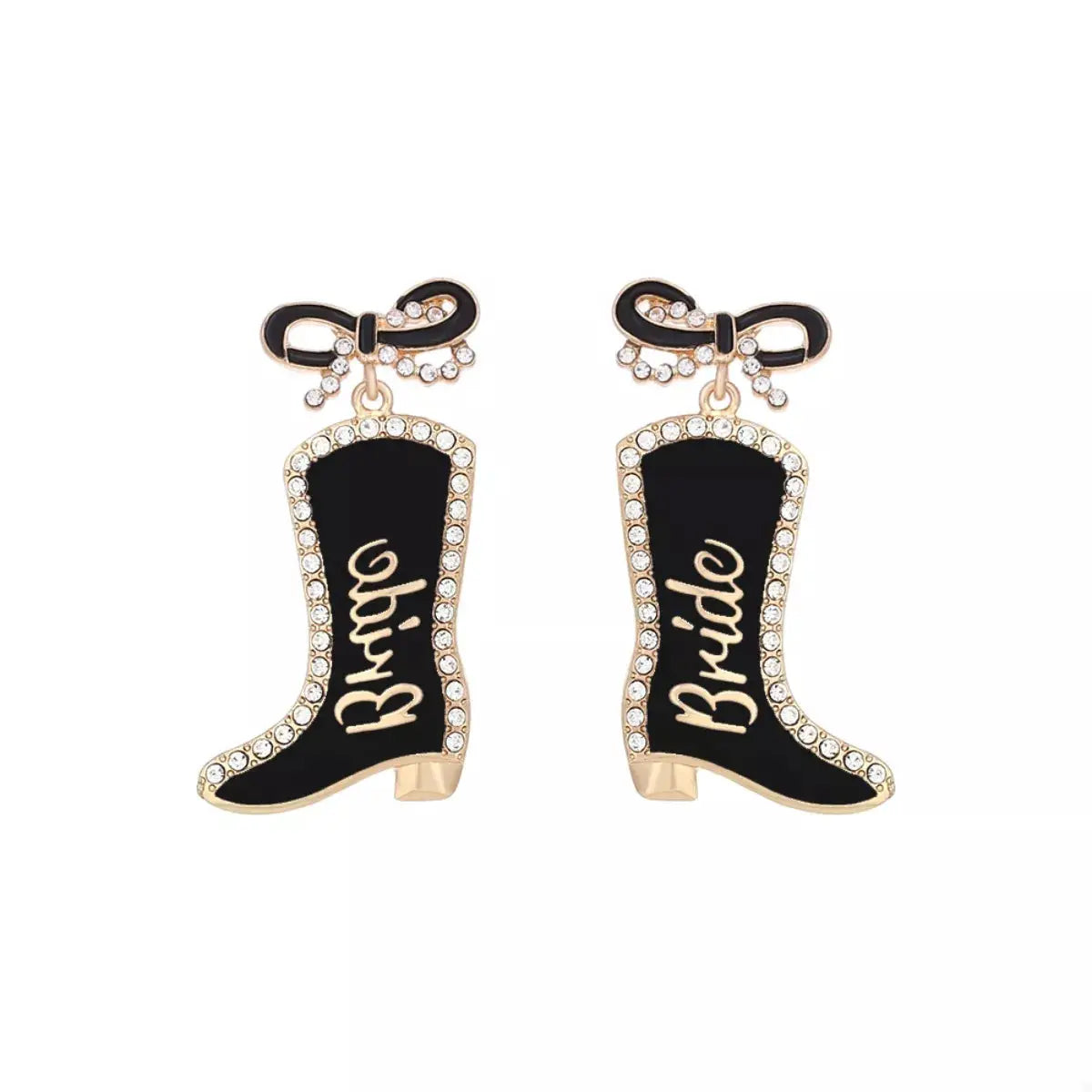 Cowgirl Boot Dangle Earrings with Bow by Trendsi