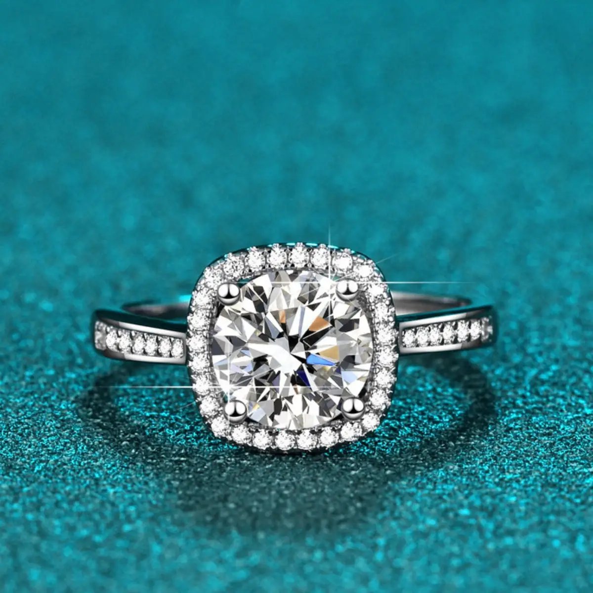 1 Carat Moissanite 925 Sterling Silver Ring by Trendsi