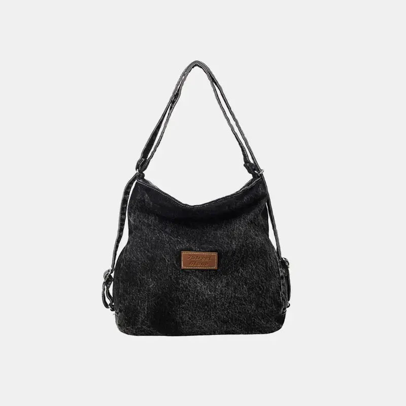 Adjustable Strap Denim Shoulder Bag by Trendsi