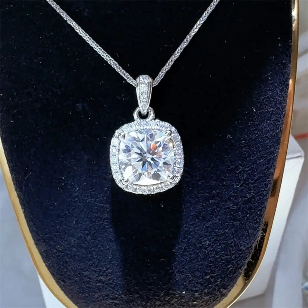5 Carat Moissanite 925 Sterling Silver Necklace by Trendsi