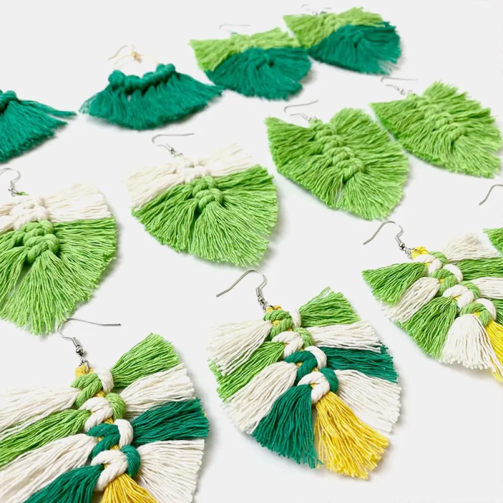 Fringe Detail Dangle Earrings by Trendsi