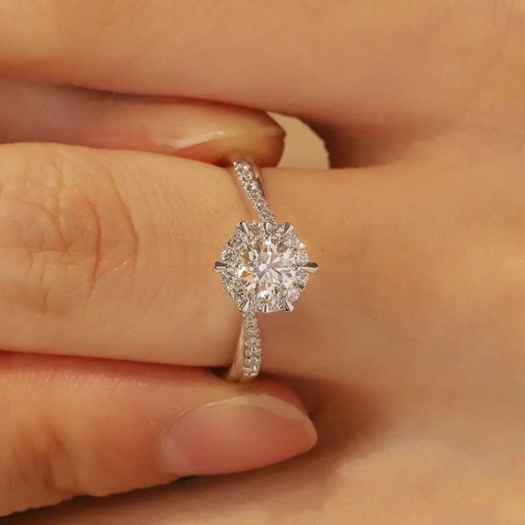1 Carat Moissanite 925 Sterling Silver Ring by Trendsi