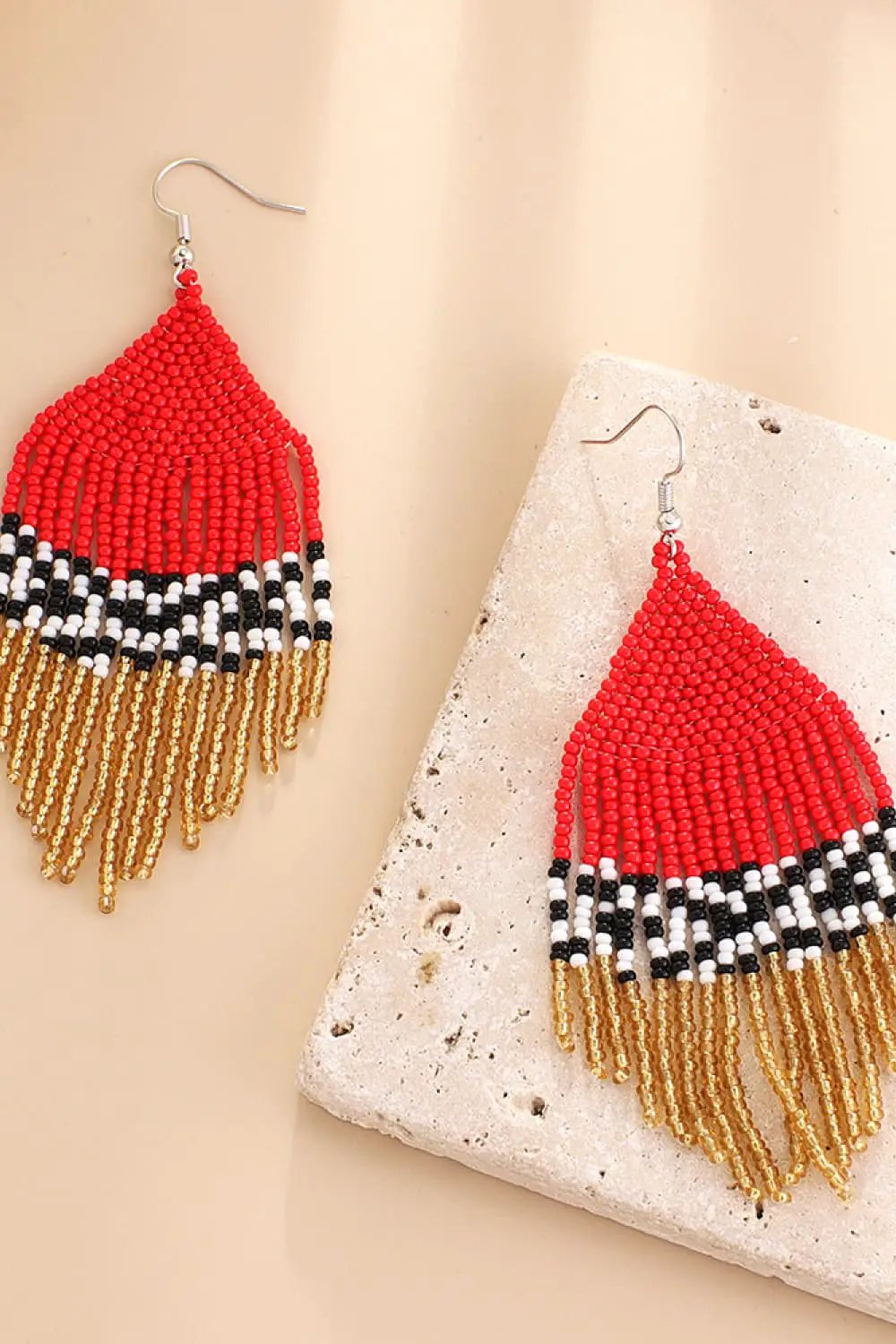 Beaded Dangle Earrings by Trendsi