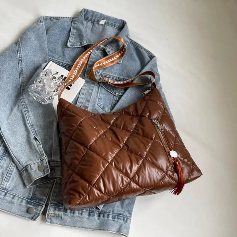 Quilted Nylon Travel Bag by Trendsi