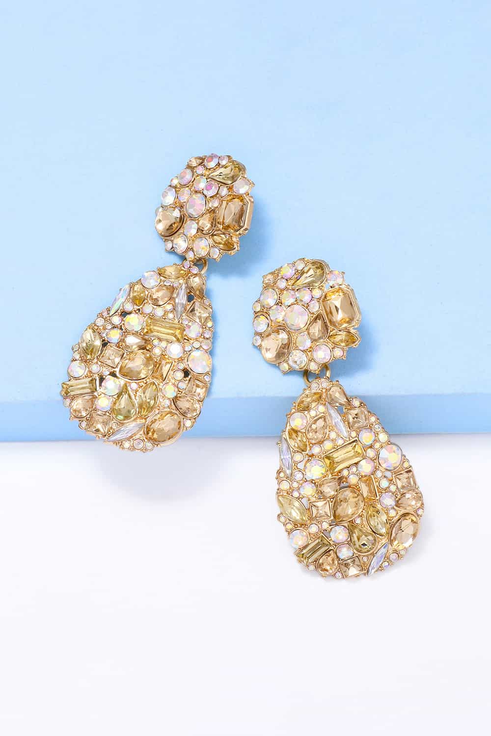 Teardrop Shape Zinc Alloy Dangle Earrings by Trendsi