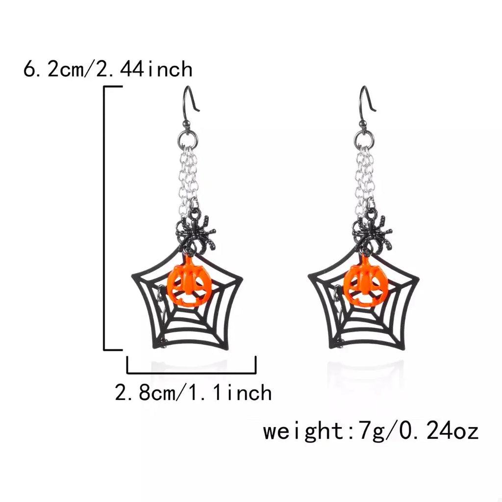 Halloween Spider Web Earrings by Trendsi