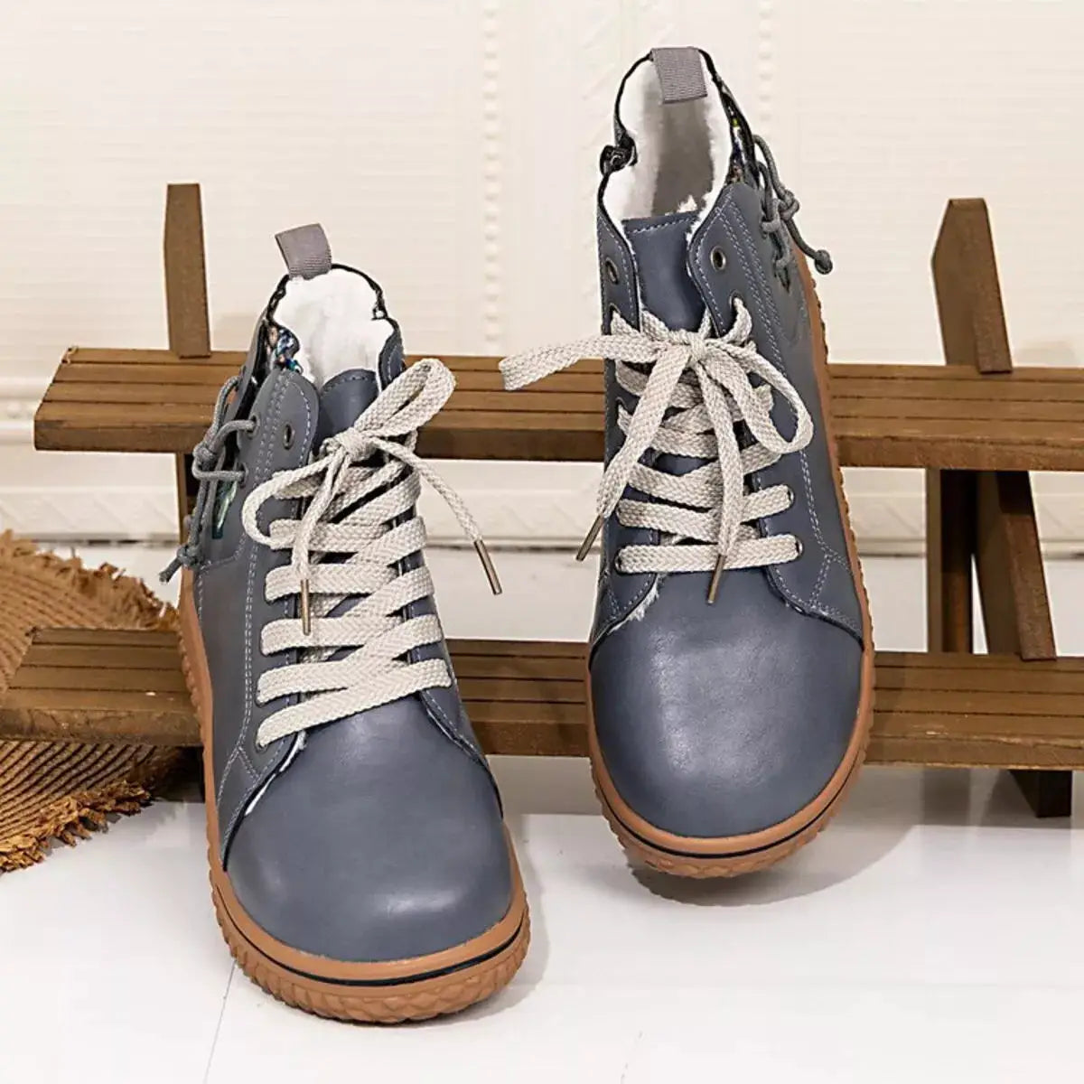 Round Toe Platform Ankle Boots by Trendsi