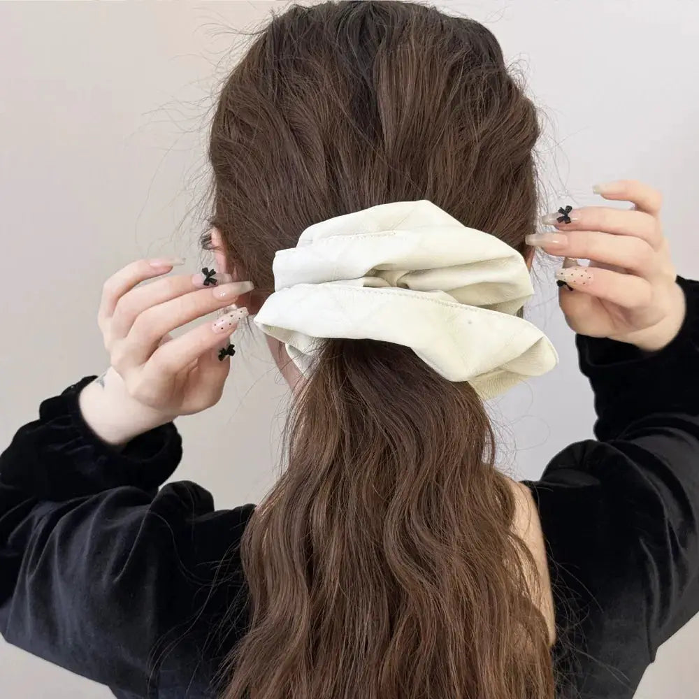 3-Piece PU Leather Elastic Hair Scrunchy by Trendsi