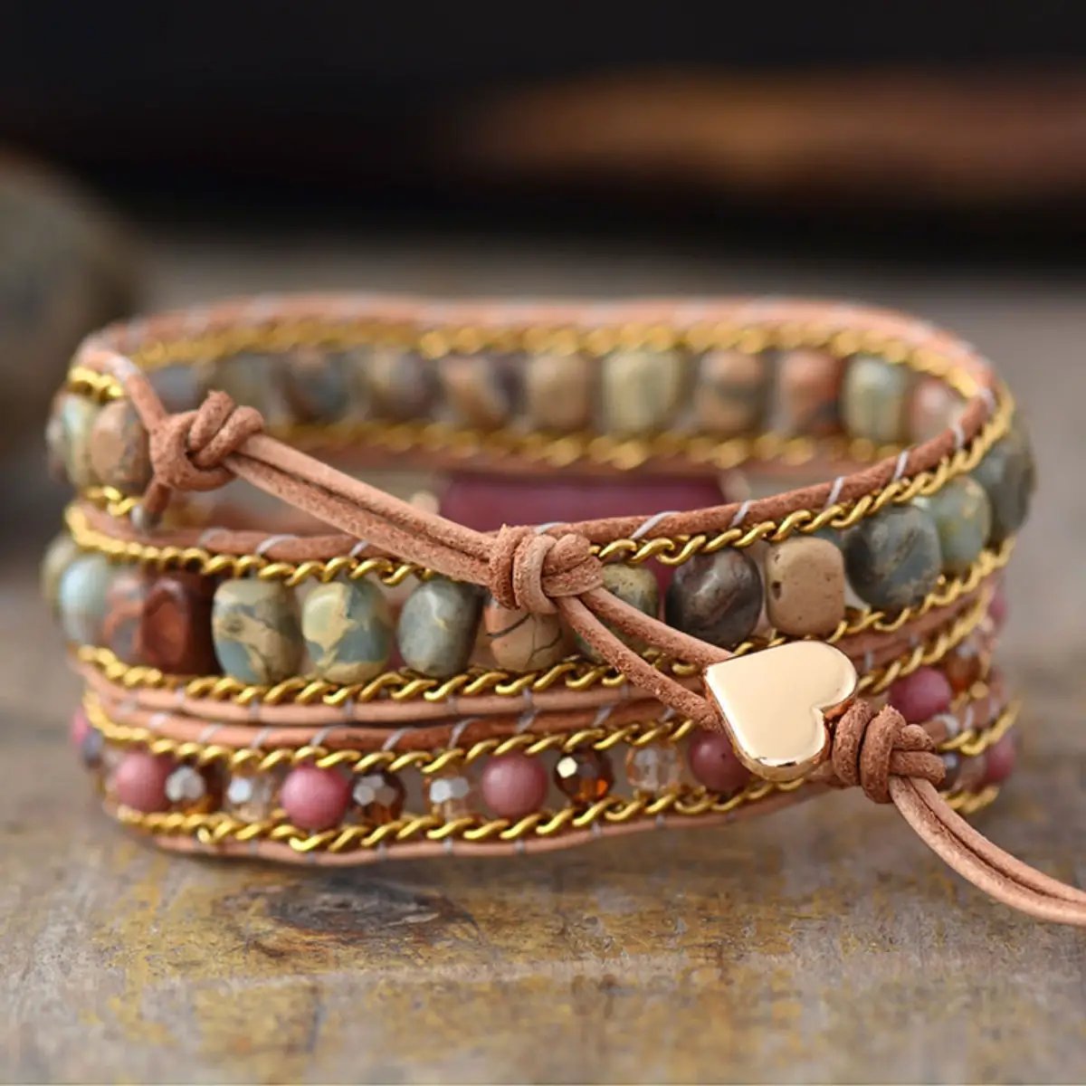 Crystal Bead Bracelet by Trendsi