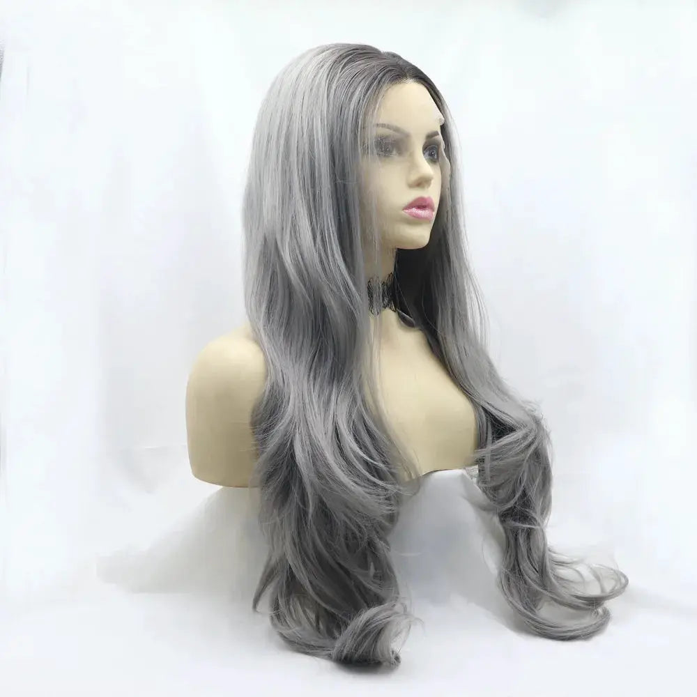 13*3" Lace Front Wigs Synthetic Long Wavy 24" 130% Density by Trendsi