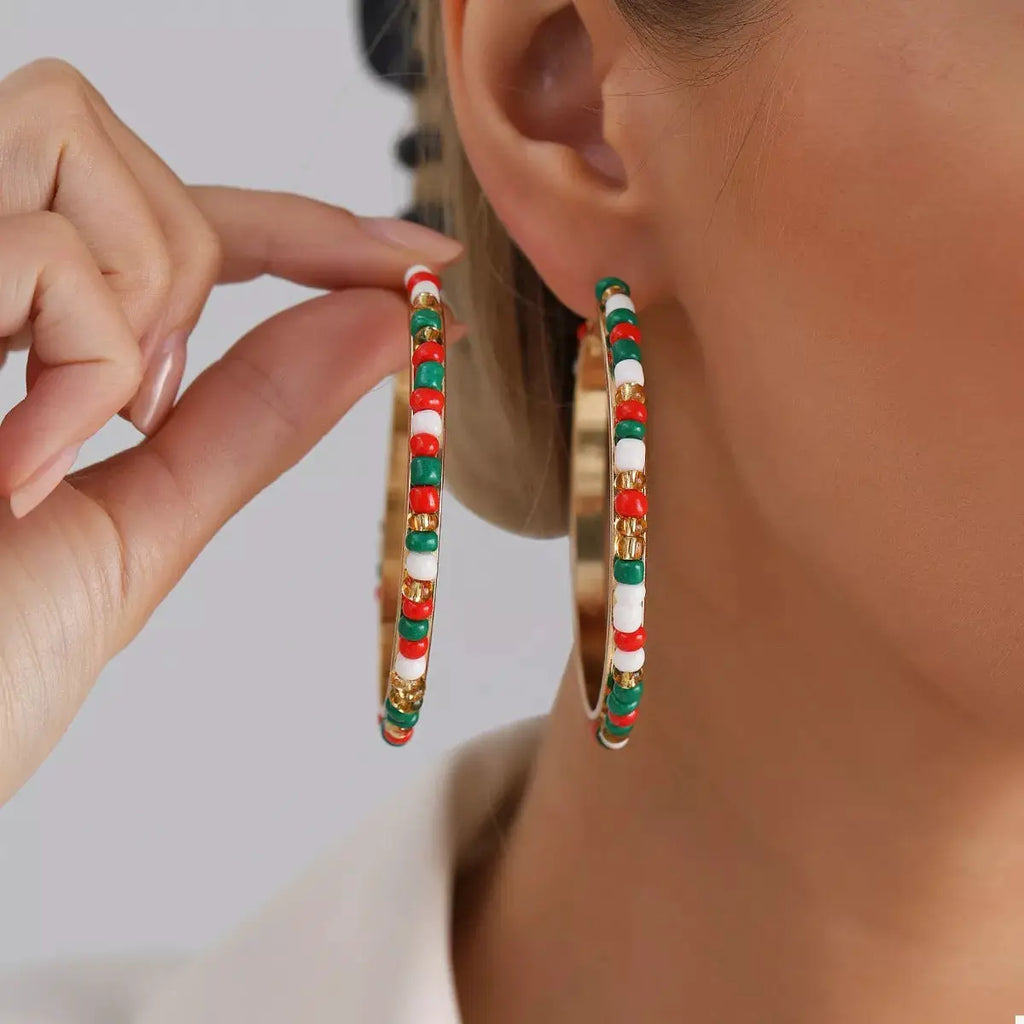 18K Gold-Plated Hoop Earrings by Trendsi