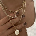 Four Layered Pendant Necklace by Trendsi