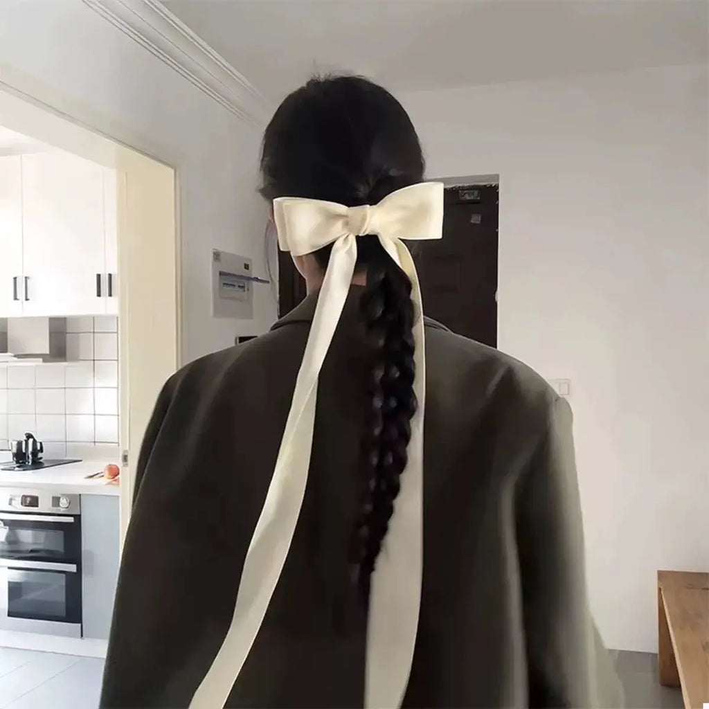 Ribbon Bow Hair Clip by Trendsi