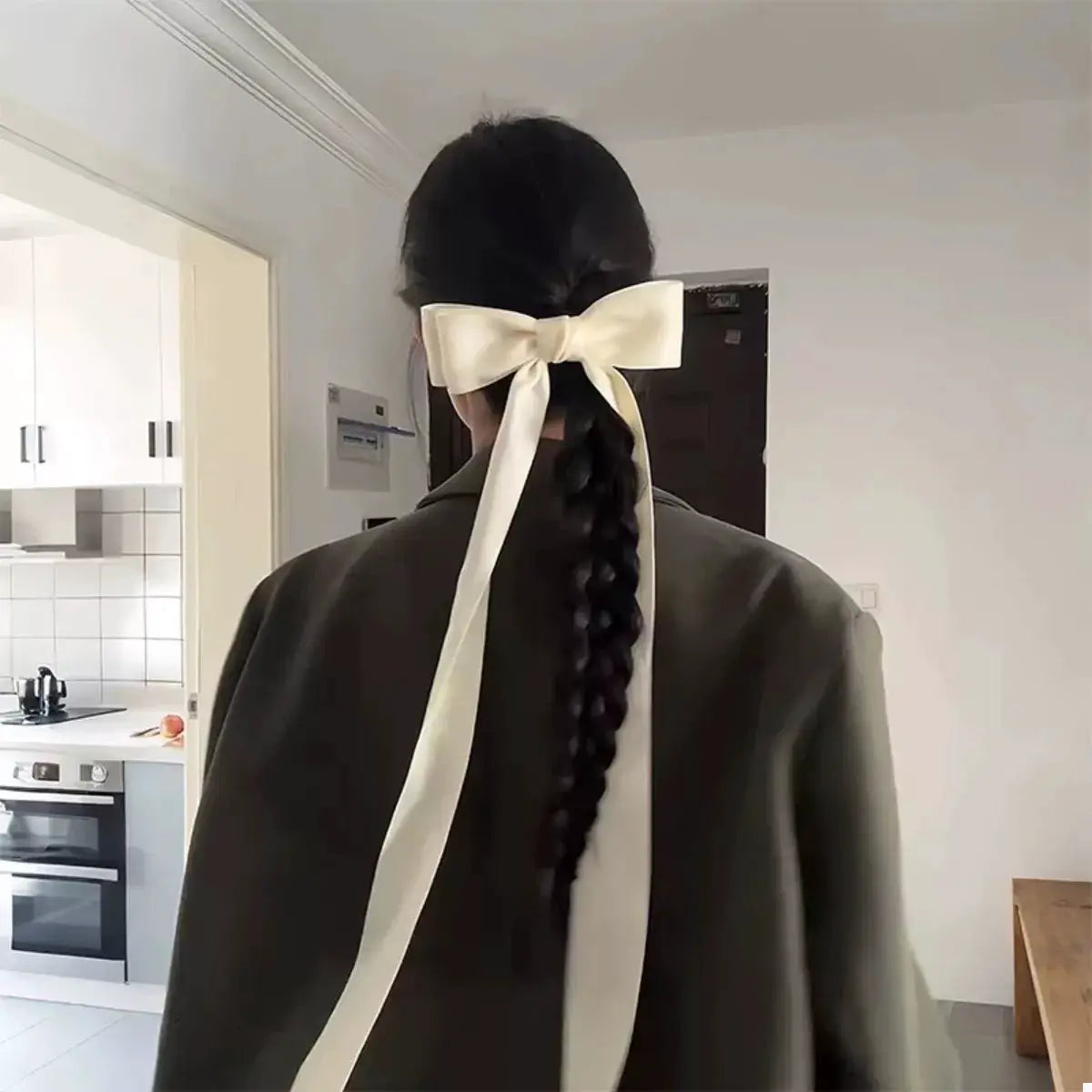 Ribbon Bow Hair Clip by Trendsi