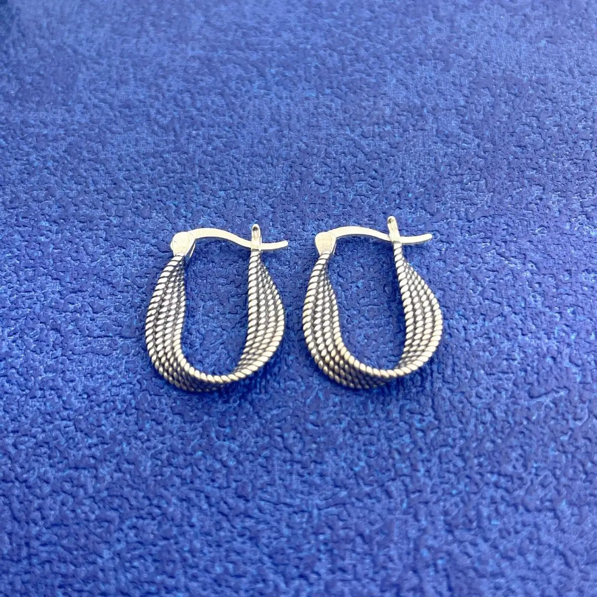 925 Sterling Silver Hoop Earrings by Trendsi