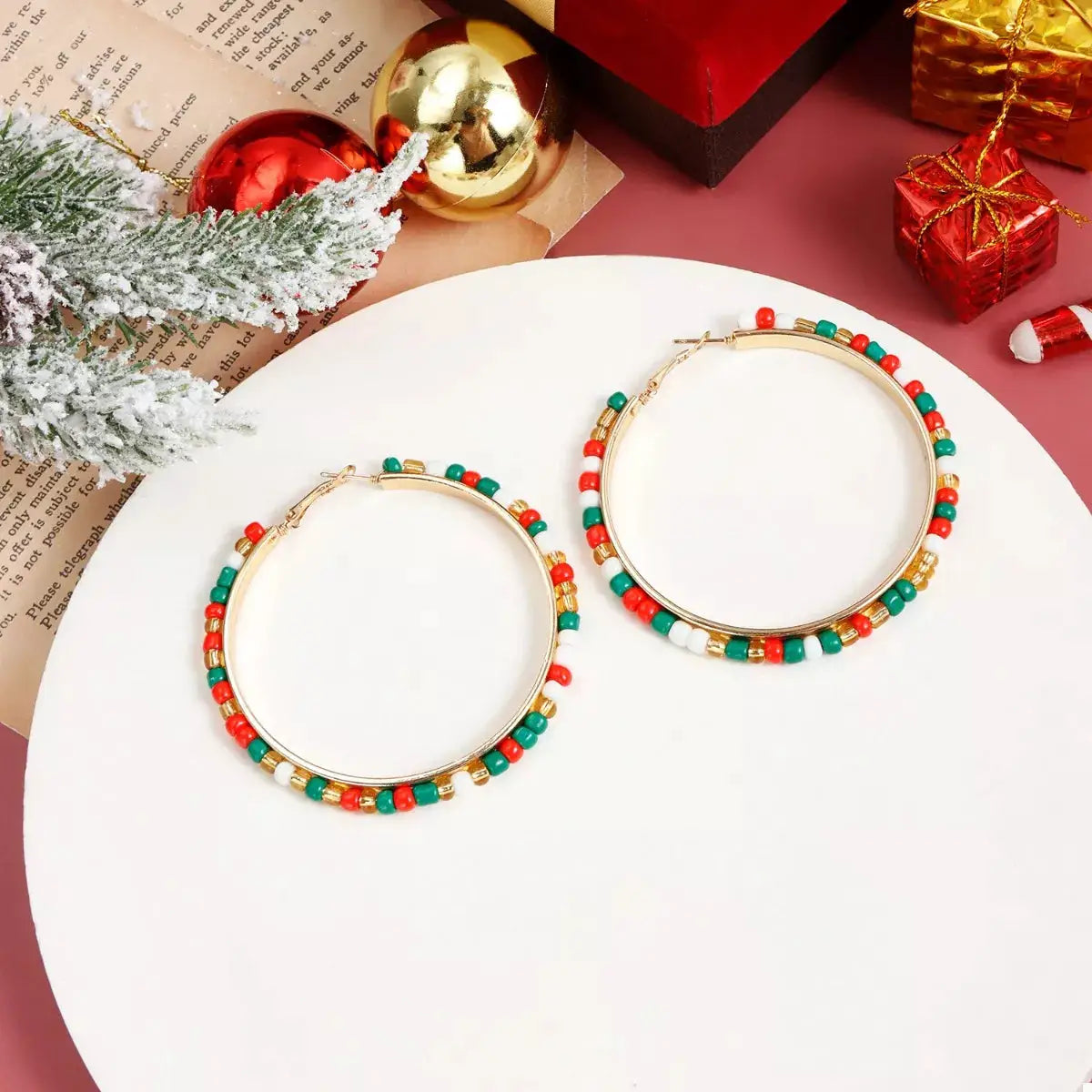 18K Gold-Plated Hoop Earrings by Trendsi