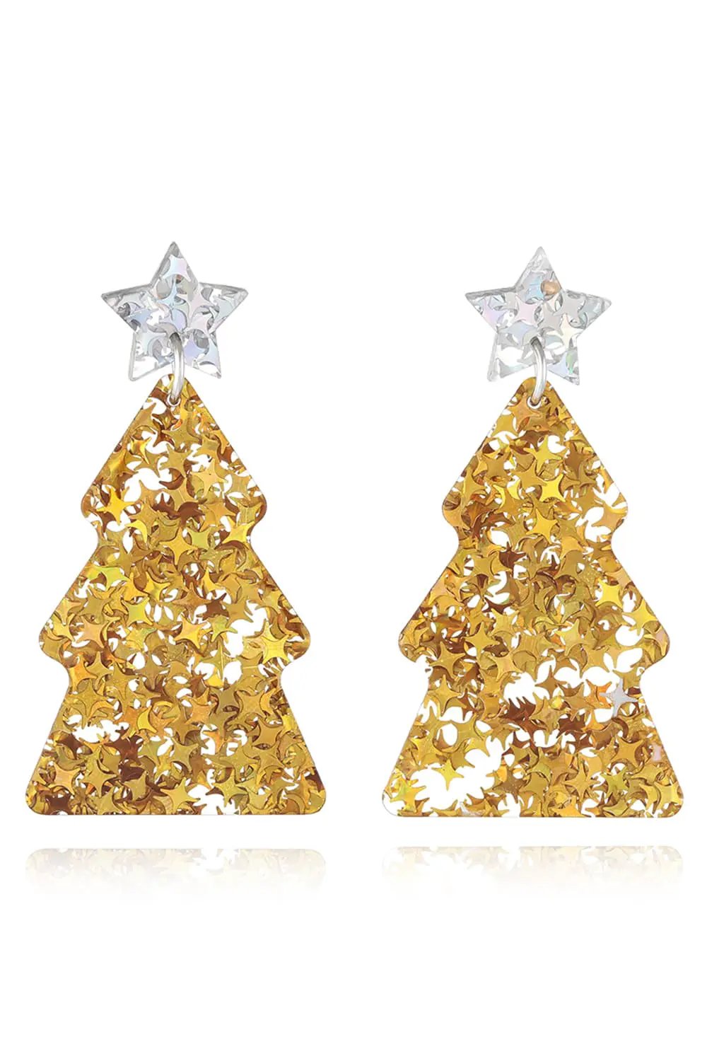 Christmas Tree Acrylic Earrings by Trendsi