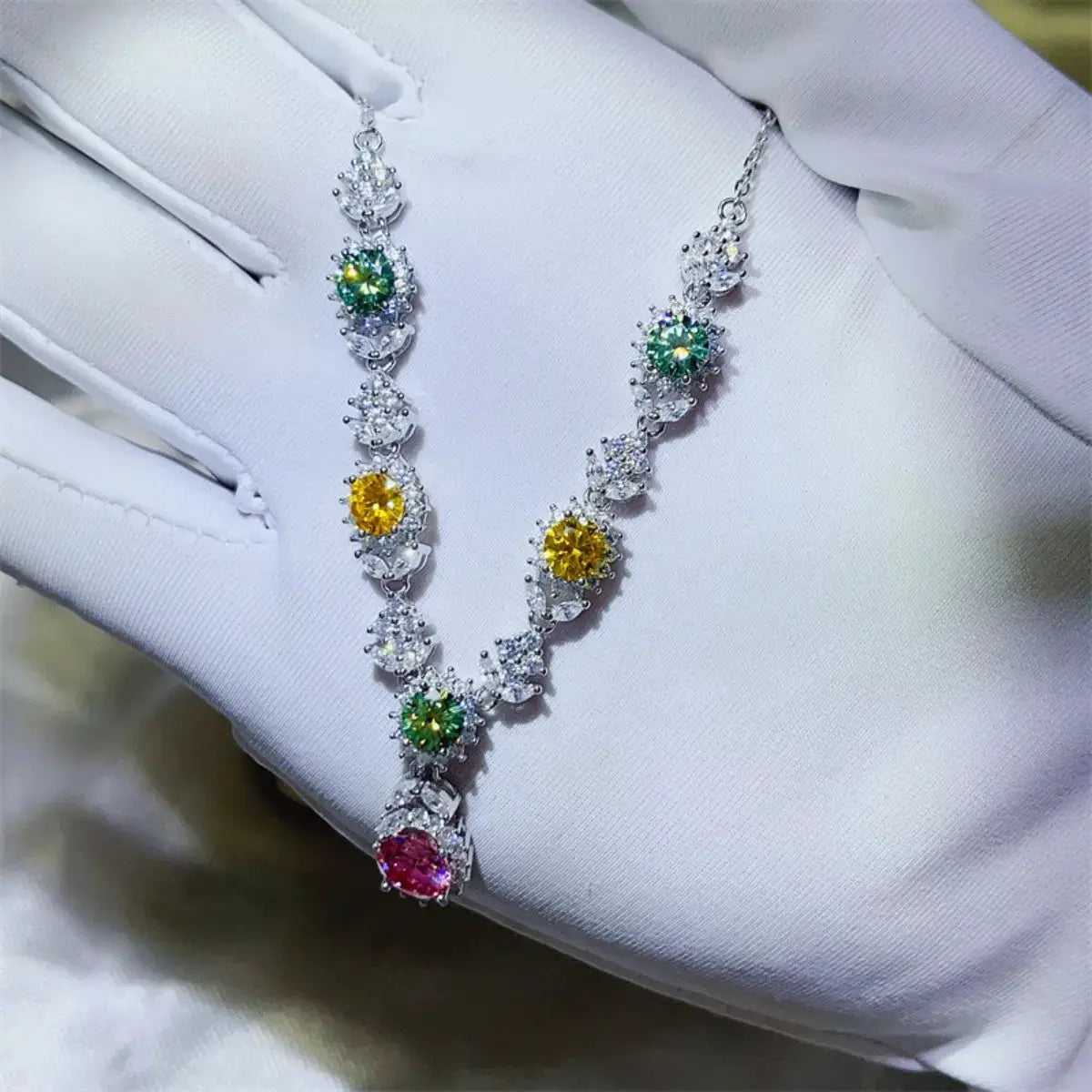 3.5 Carat Moissanite 925 Sterling Silver Necklace by Trendsi