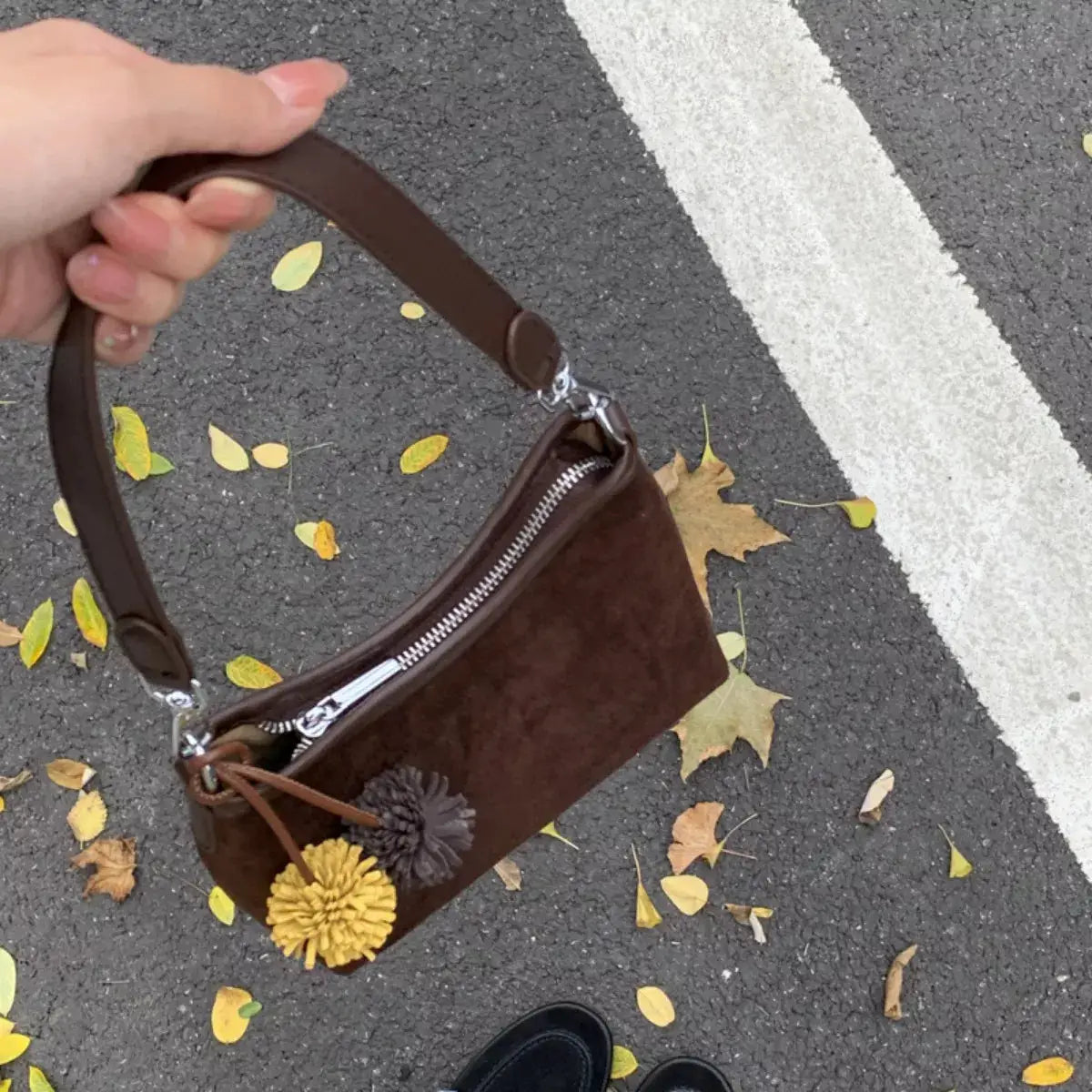 Suede Crossbody Bag with Adjustable Shoulder Strap by Trendsi