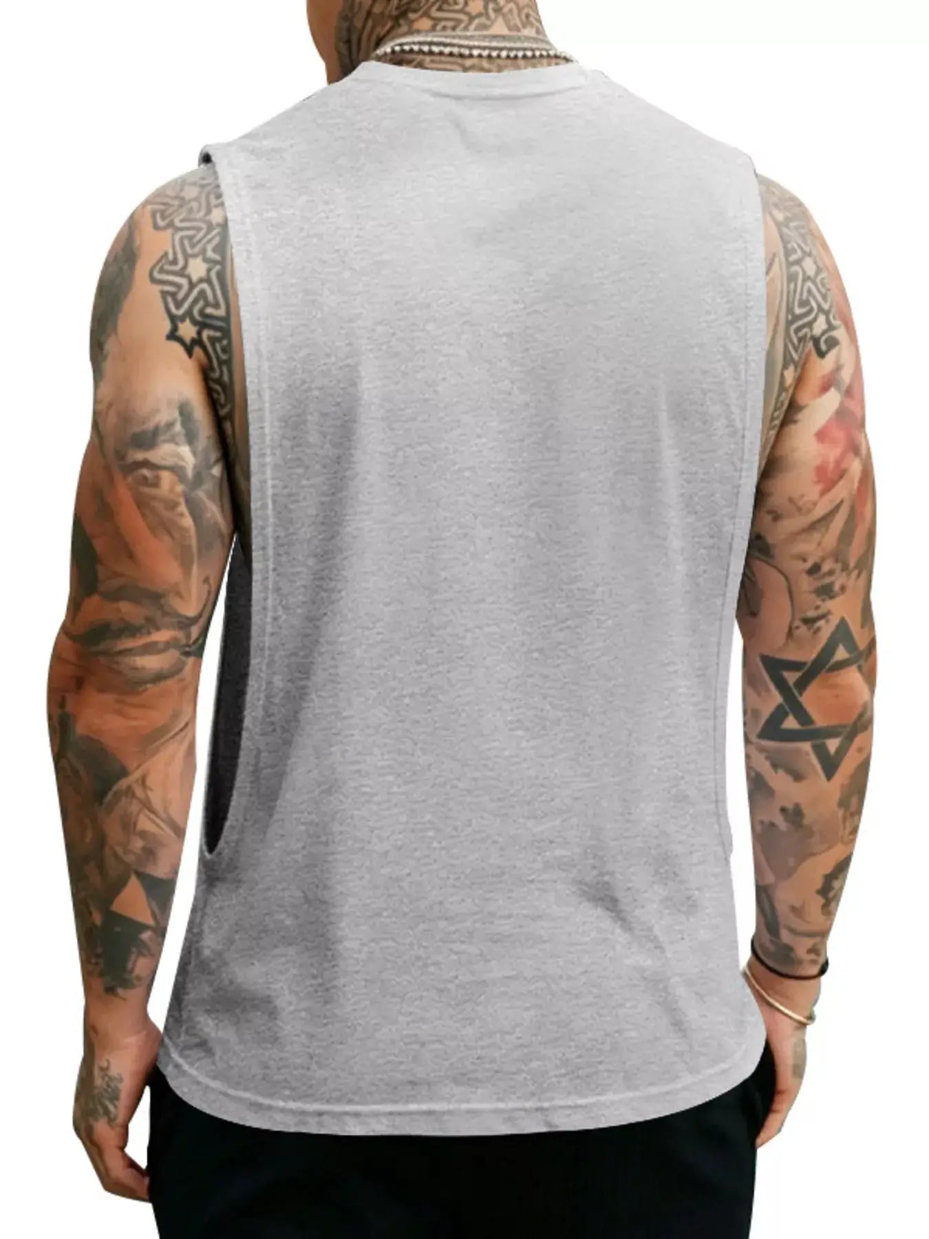 Men's Full Size Round Neck Tank Top Plus Size by Trendsi