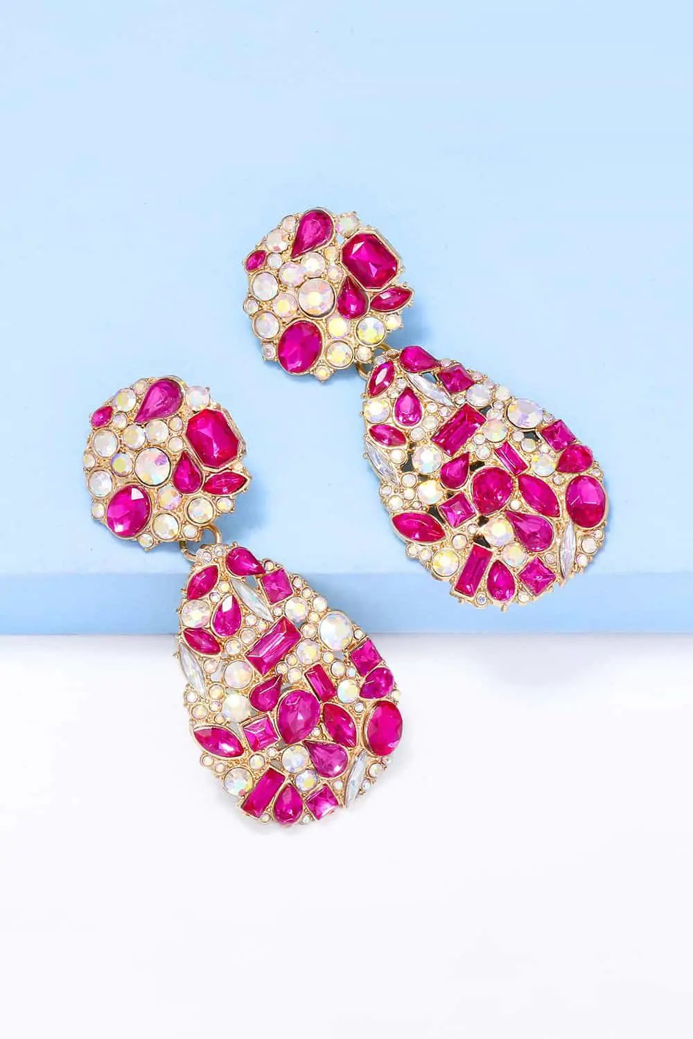 Teardrop Shape Zinc Alloy Dangle Earrings by Trendsi