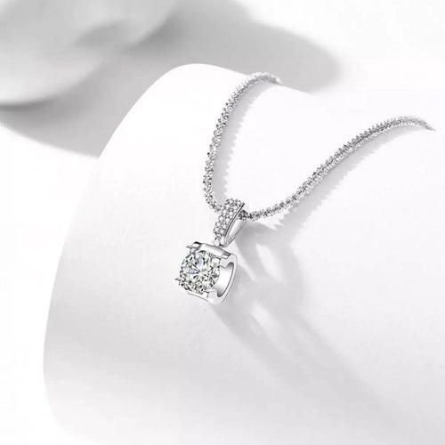 1 Carat 925 Sterling Silver Moissanite Necklace by Trendsi