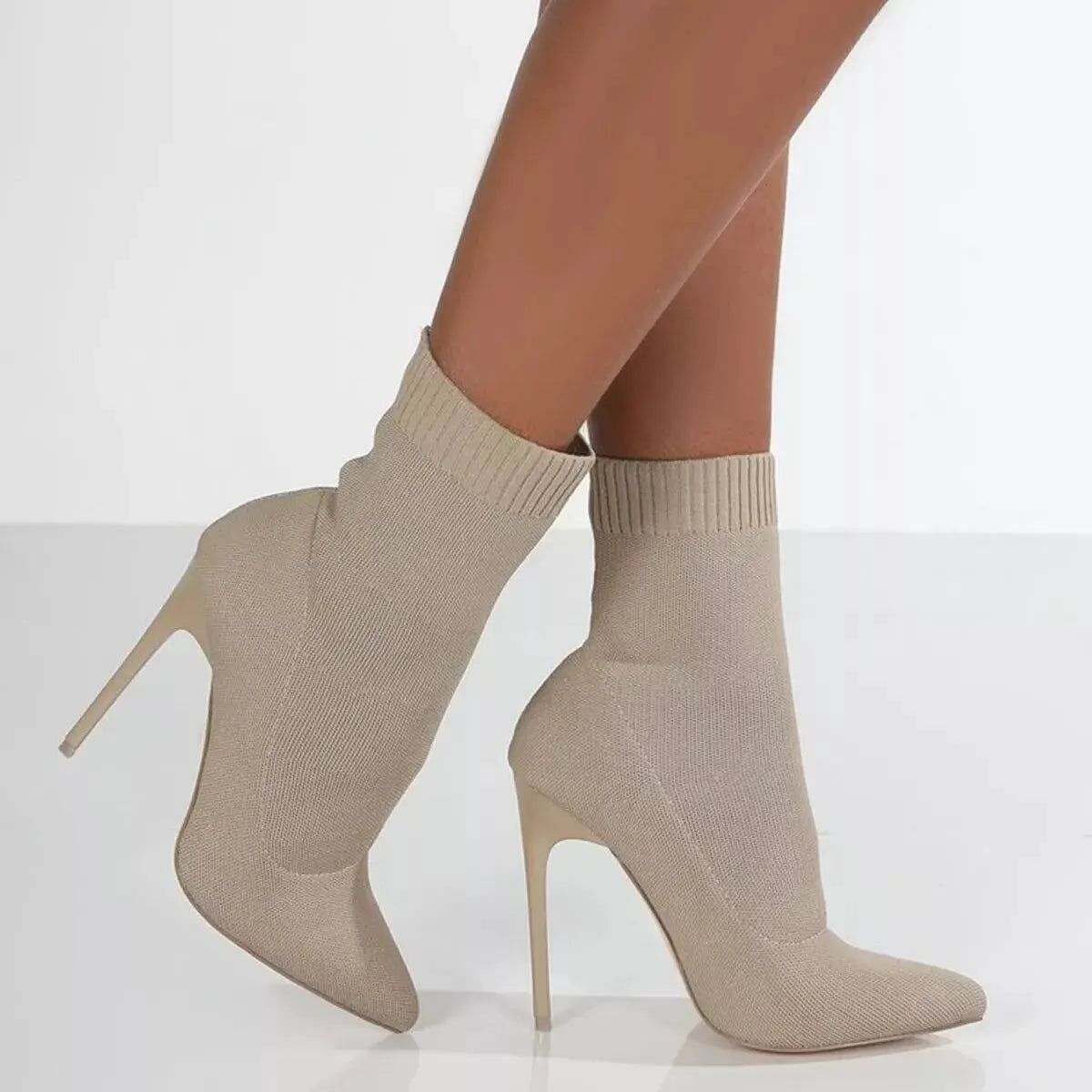 Point Toe Stiletto Boots by Trendsi