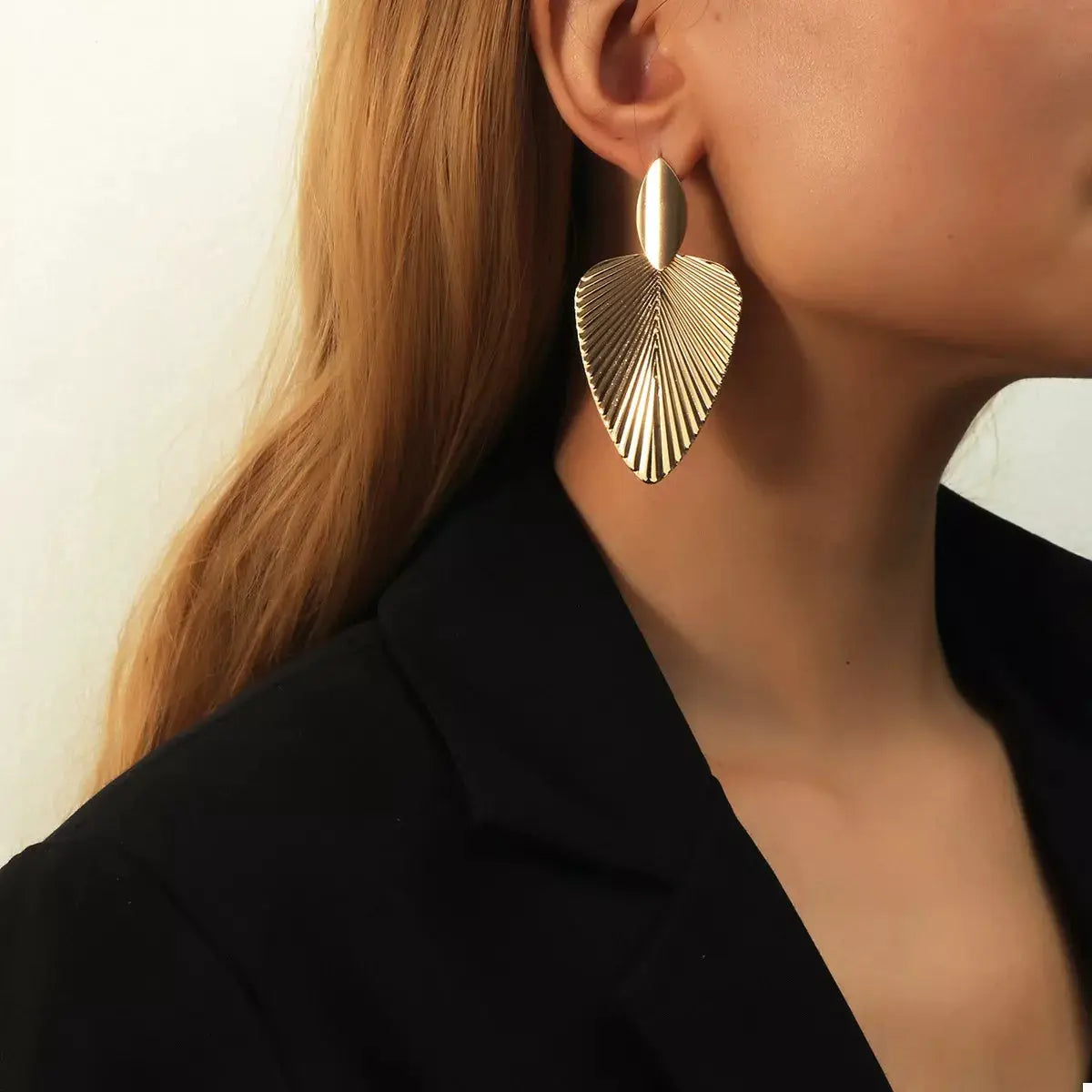 Leaf Shape Dangle Earrings by Trendsi