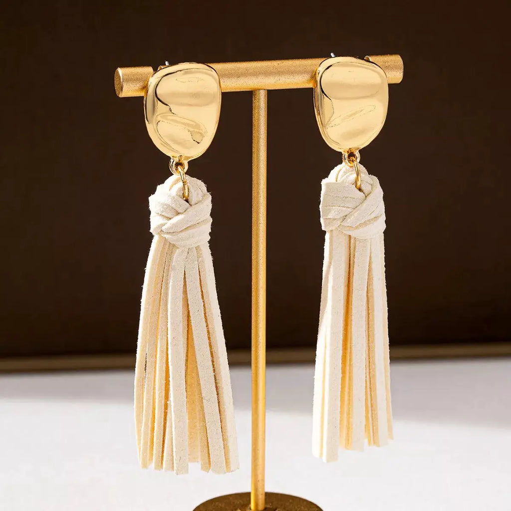 18K Gold-Plated Tassel Earrings by Trendsi