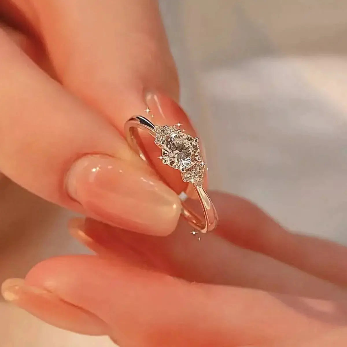 1 Carat Moissanite 925 Sterling Silver Ring by Trendsi