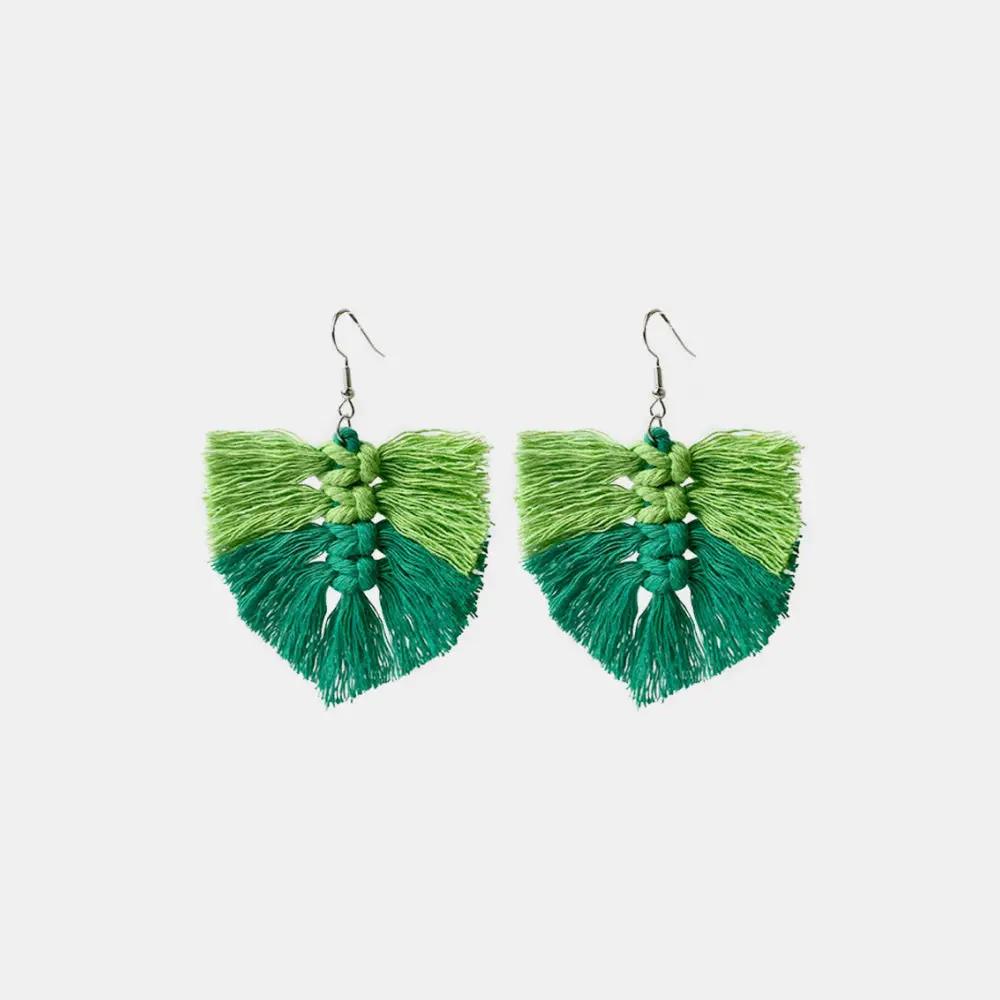 Fringe Detail Dangle Earrings by Trendsi